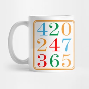 420 247 365 Weed Smoker Logo Mug